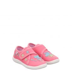  Richter, Rot, Textil-Hausschuh in rosa für Kinder