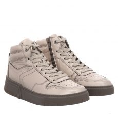  Paul Green, 0076-5473-036/hightop-pauls, Glattleder-Schnürstiefel in metallic für Damen