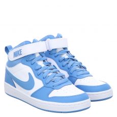  Nike, Court Borough Mid 2 (gs), Glattleder-Sneaker in blau für Kinder