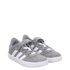  Adidas, Vl Court 3.0 El C, Veloursleder-Sneaker in grau für Kinder