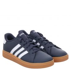  Adidas, Grand Court 2.0 K, Kunstfell-Sneaker in blau für Kinder