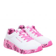  Skechers, Goldcrown Uno Lite - Lovely, Kunstleder-Sneaker in cremeweiß für Kinder