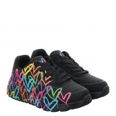  Skechers, Goldcrown Uno Lite - Spread, Kunstleder-Sneaker in schwarz für Kinder