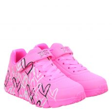  Skechers, Goldcrown Uno Lite Love, High-Tech-Sneaker in pink für Kinder