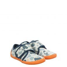  Affenzahn, Cotton Movy Hase, Textil-Hausschuh in grün für Kinder