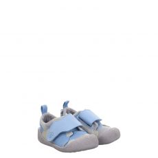  Affenzahn, Lauflerner Bw Smally Robbe, Textil-Lauflernschuh in hellblau für Kinder