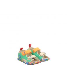  Affenzahn, Vegan Airy, Veloursleder-Sandale in grün für Kinder