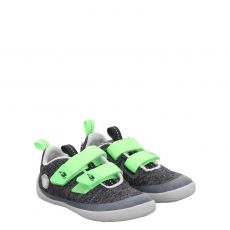  Affenzahn, Halbschuh Knit Happy Panther, Textil-Lauflernschuh in grau für Kinder