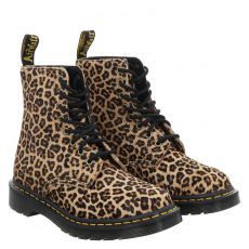  Dr.Martens, 1460 Pascal, Kunstfell-Schnürstiefel in braun für Damen