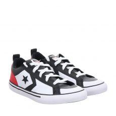  Converse, Pro Blaze, Glattleder-Halbschuh in weiß für Kinder