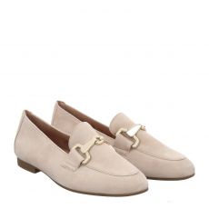  Gabor klassischer Veloursleder-Slipper in beige für Damen