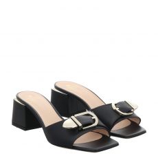  Aigner, Hannah 15a, Glattleder-Pantolette in schwarz für Damen