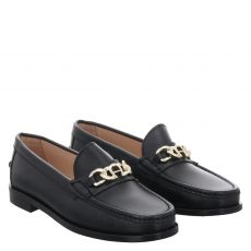  Aigner, Kate 1a, klassischer Glattleder-Slipper in schwarz für Damen