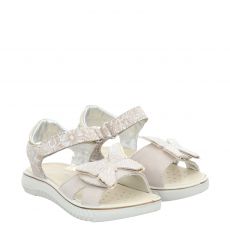  Schuhengel, Aurora, Veloursleder-Sandale in beige für Kinder