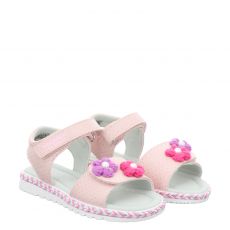  Dockers, Rot, Kunstleder-Sandale in rosa für Kinder