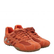  Geox, Snake Original, Veloursleder-Sneaker in orange für Herren