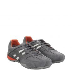  Geox, Snake K, Veloursleder-Sneaker in grau für Herren