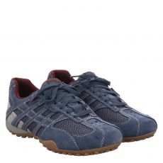  Geox, Snake Original, Veloursleder-Sneaker in blau für Herren