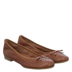  Tamaris, Da.-ballerina, Glattleder-Ballerina in braun für Damen