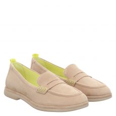  Tamaris, Da.-slipper, klassischer Veloursleder-Slipper in beige für Damen