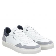  Pepe Jeans, Camden Collar, Glattleder-Sneaker in weiß für Herren