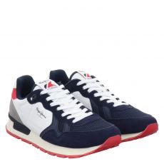  Pepe Jeans, Brit Camp, Textil-Sneaker in blau für Herren