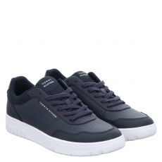  Tommy Hilfiger, Th Basket Core Lth, Glattleder-Sneaker in blau für Herren