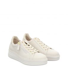  Gabor, Weiß, Glattleder-Halbschuh in ivory für Damen