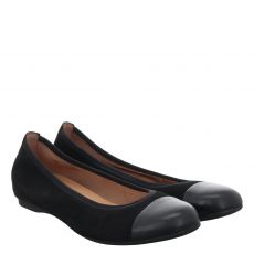  Gabor Veloursleder-Ballerina in schwarz für Damen