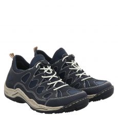  Rieker, Fsk Damen Halbschuhe, Slipper in blau für