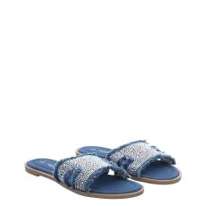  Palado Textil-Pantolette in blau für Damen
