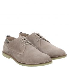  Bugatti, Beige, Veloursleder-Halbschuh in taupe für Herren
