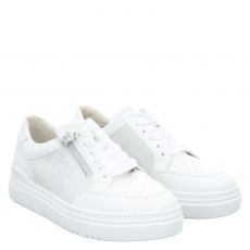 Waldläufer, Softlamm Order, Glattleder-Sneaker in weiß für Damen