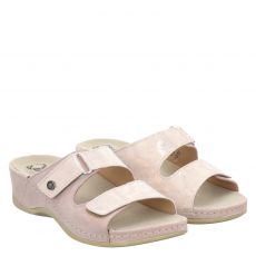  Mubb, Rot, Veloursleder-Hausschuh in rosé für Damen