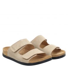  Mubb Veloursleder-Hausschuh in beige für Herren