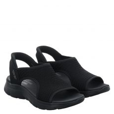  Skechers, Summits: Sweetly Evolved, flache Textil-Sandale in schwarz für Damen