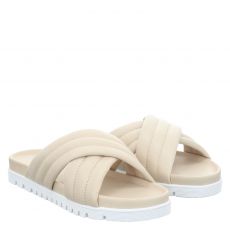  Rohde Glattleder-Pantolette in beige für Damen