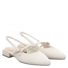  Marco Tozzi, Women Sling, klassischer Kunstleder-Slipper in cremeweiß für Damen