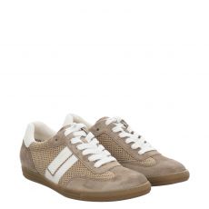  Paul Green, 0077-5450-267/sneaker, Veloursleder-Sneaker in beige für Damen