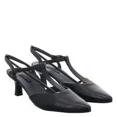  Paul Green, 0077-6131-017/sandalette, Glattleder-Pumps in schwarz für Damen