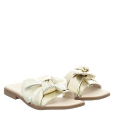  Paul Green, 0077-6132-017/pantolette, Kunstleder-Pantolette in gold für Damen