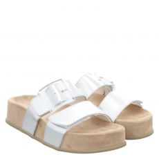  Paul Green, 0077-6157-017/pantolette, Kunstleder-Pantolette in silber für Damen