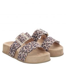  Paul Green, 0077-6157-007/pantolette, Veloursleder-Pantolette in mehrfarbig für Damen