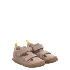  Richter, Beige, Veloursleder-Lauflernsandale in taupe für Kinder