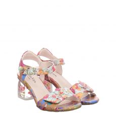  Laura Vita Glattleder-Sandalette in mehrfarbig für Damen