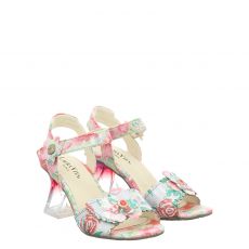  Laura Vita Glattleder-Sandalette in mehrfarbig für Damen