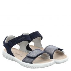  Superfit, Sparkle, Veloursleder-Sandale in blau für Kinder