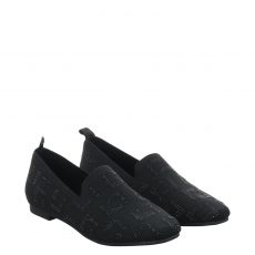  La Strada klassischer Textil-Slipper in schwarz für Damen