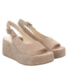  Högl Veloursleder-Sandalette in beige für Damen