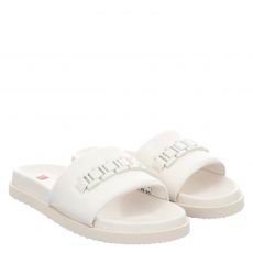  Högl, Beige, Glattleder-Slides & Zehentrenner in offwhite für Damen